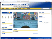 Tablet Screenshot of miramontees-lausd-ca.schoolloop.com