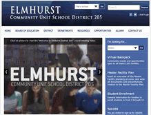 Tablet Screenshot of elmhurstcusd205-il.schoolloop.com