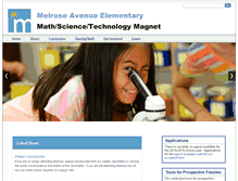 Tablet Screenshot of melrose-lausd-ca.schoolloop.com