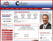 Tablet Screenshot of colonyhs-cjuhsd-ca.schoolloop.com