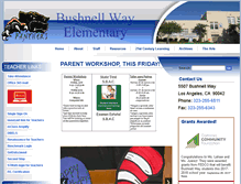 Tablet Screenshot of bushnell-lausd-ca.schoolloop.com