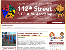 Tablet Screenshot of 112street-lausd-ca.schoolloop.com